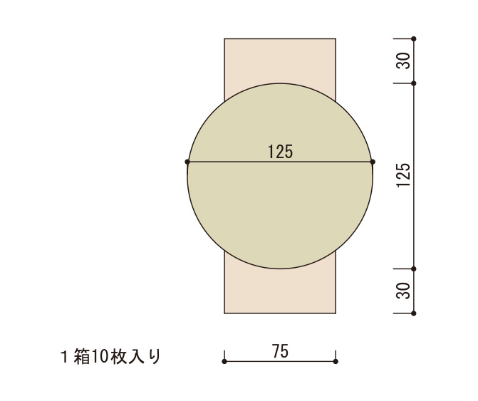 補修用ボード 厚9t/12t　125Ø